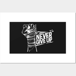 Never Give Up Posters and Art